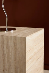 Bovento York Sidebord 30X35X25 Cm, Travertin Look