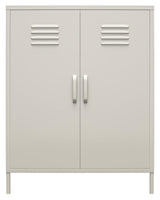 Bradford Metalskab m. to låger, Taupe - UNOLIVING.COM