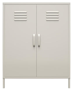 Bradford Metalskab m. to låger, Taupe - UNOLIVING.COM