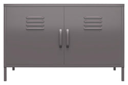 Bradford Opbevaringsskab m. to låger, Grå metal - UNOLIVING.COM