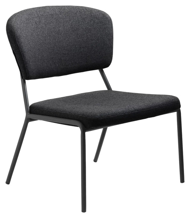 Brantford Loungestol - Grå Stof/Sort
