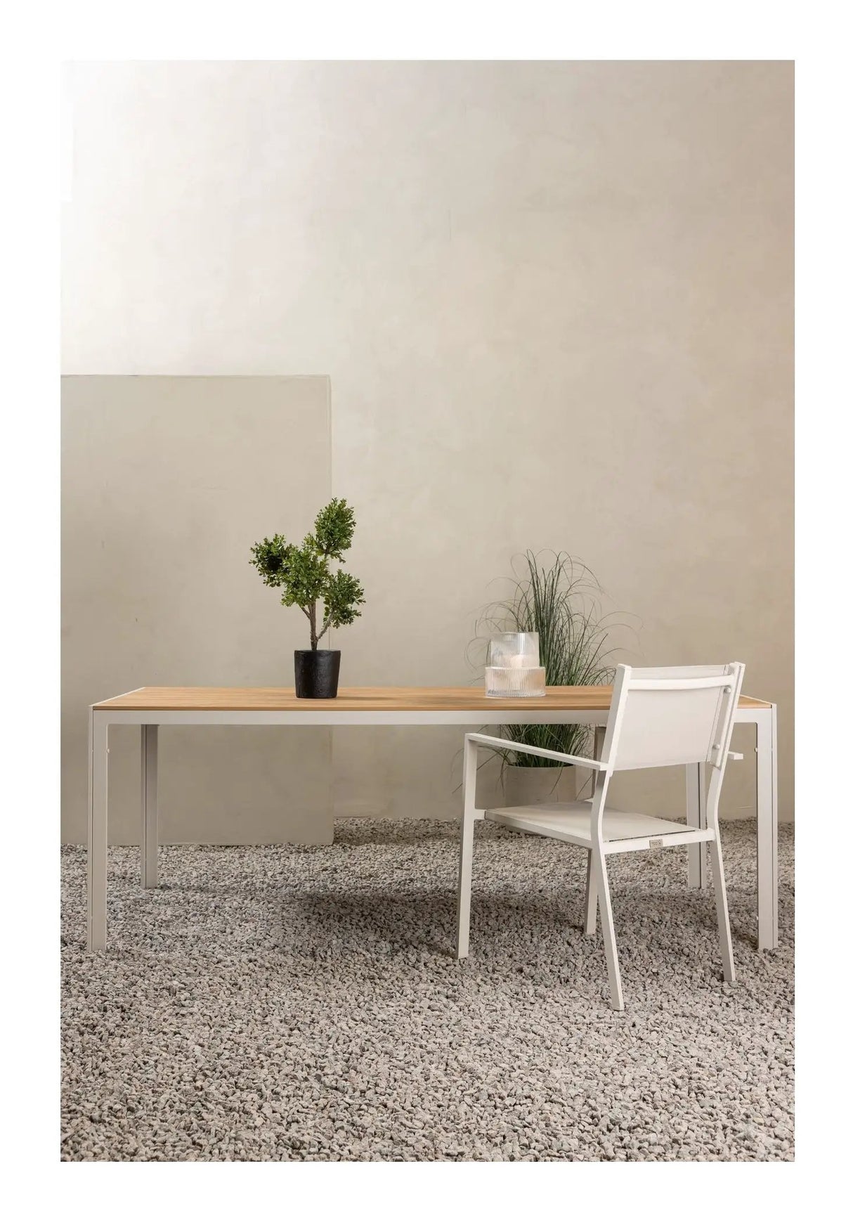 Break Spisebord, Aluminum, Beige, 205x90