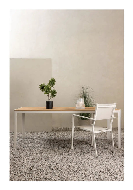 Break Spisebord, Aluminum, Beige, 205x90
