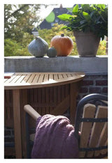 Butterfly Havebord, Teak, Ø110