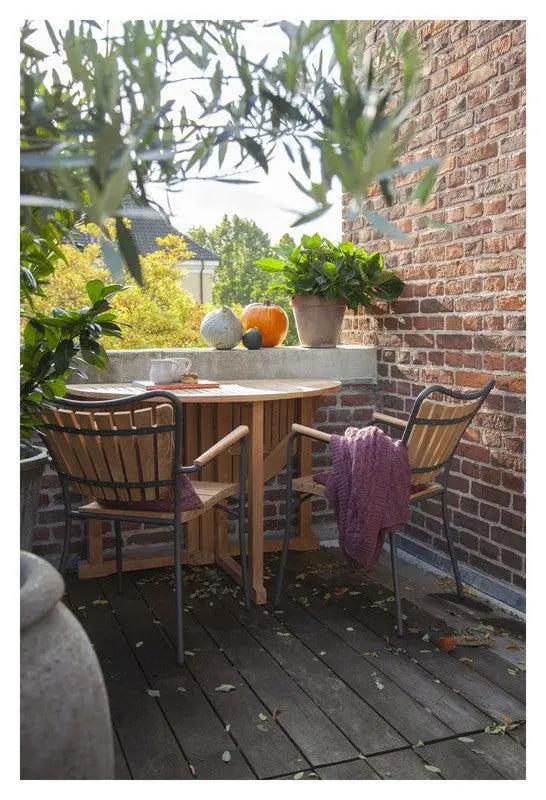 Butterfly Havebord, Teak, Ø110
