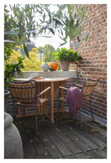 Butterfly Havebord, Teak, Ø110