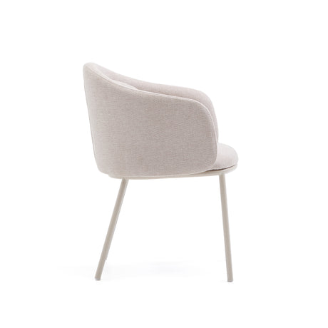 Minda Stol, Beige Stål/Beige Chanille