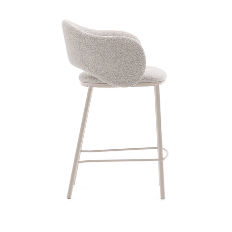 Marina Stool 65 cm,  Beige Stål/Tyk Beige Chenille
