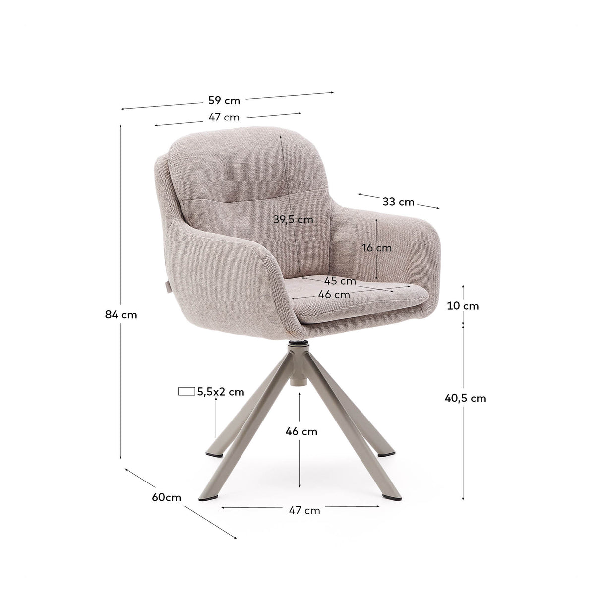 Lexa Drejestol, Beige