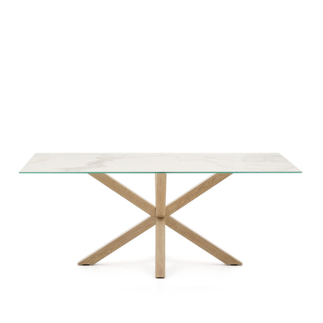Argo Bord 200X100 Cm, Porcelæn/Ben med Træfinish