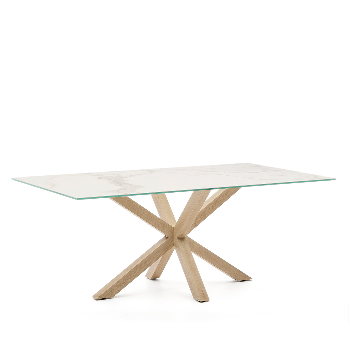Argo Bord 200X100 Cm, Porcelæn/Ben med Træfinish