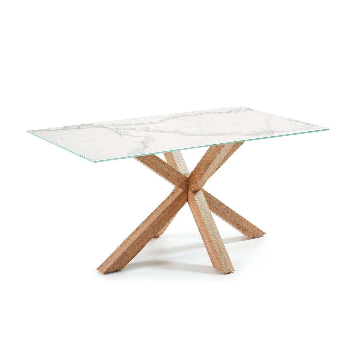 Argo Bord 160X90 Cm, Porcelæn/Ben med Træfinish