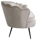 Calais 3-pers. Sofa, Beige Velour m. sorte ben