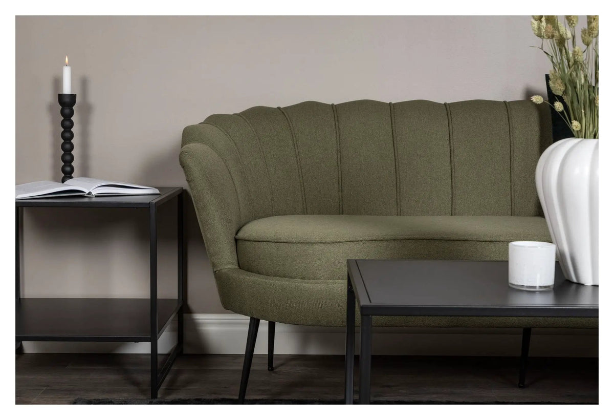 Calais 3-pers. Sofa, Dusty Green Stof m. sorte ben