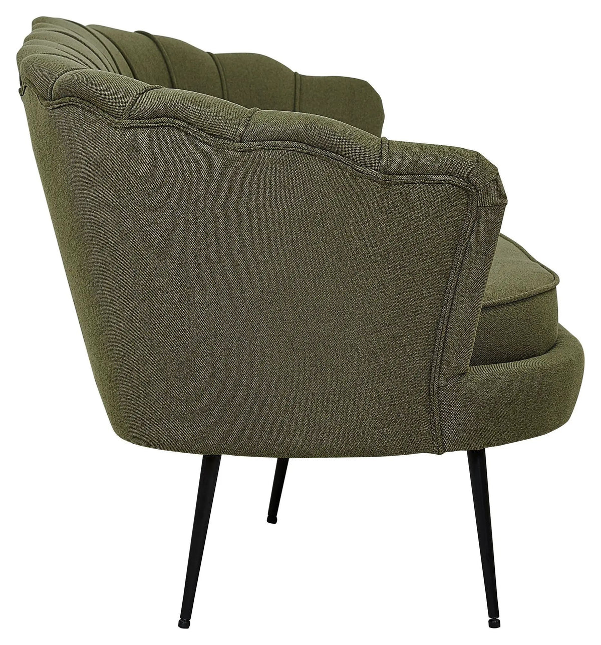 Calais 3-pers. Sofa, Dusty Green Stof m. sorte ben