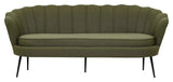 Calais 3-pers. Sofa, Dusty Green Stof m. sorte ben