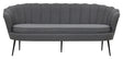 Calais 3 - pers. Sofa, Grå Stof m. sorte ben - UNOLIVING.COM