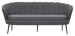 Calais 3 - pers. Sofa, Grå Stof m. sorte ben - UNOLIVING.COM