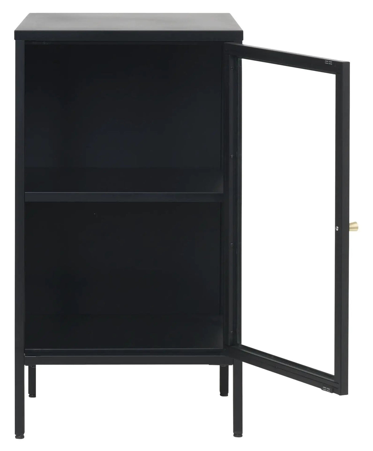 Carmel Glasskab m 1 låge - Sort
