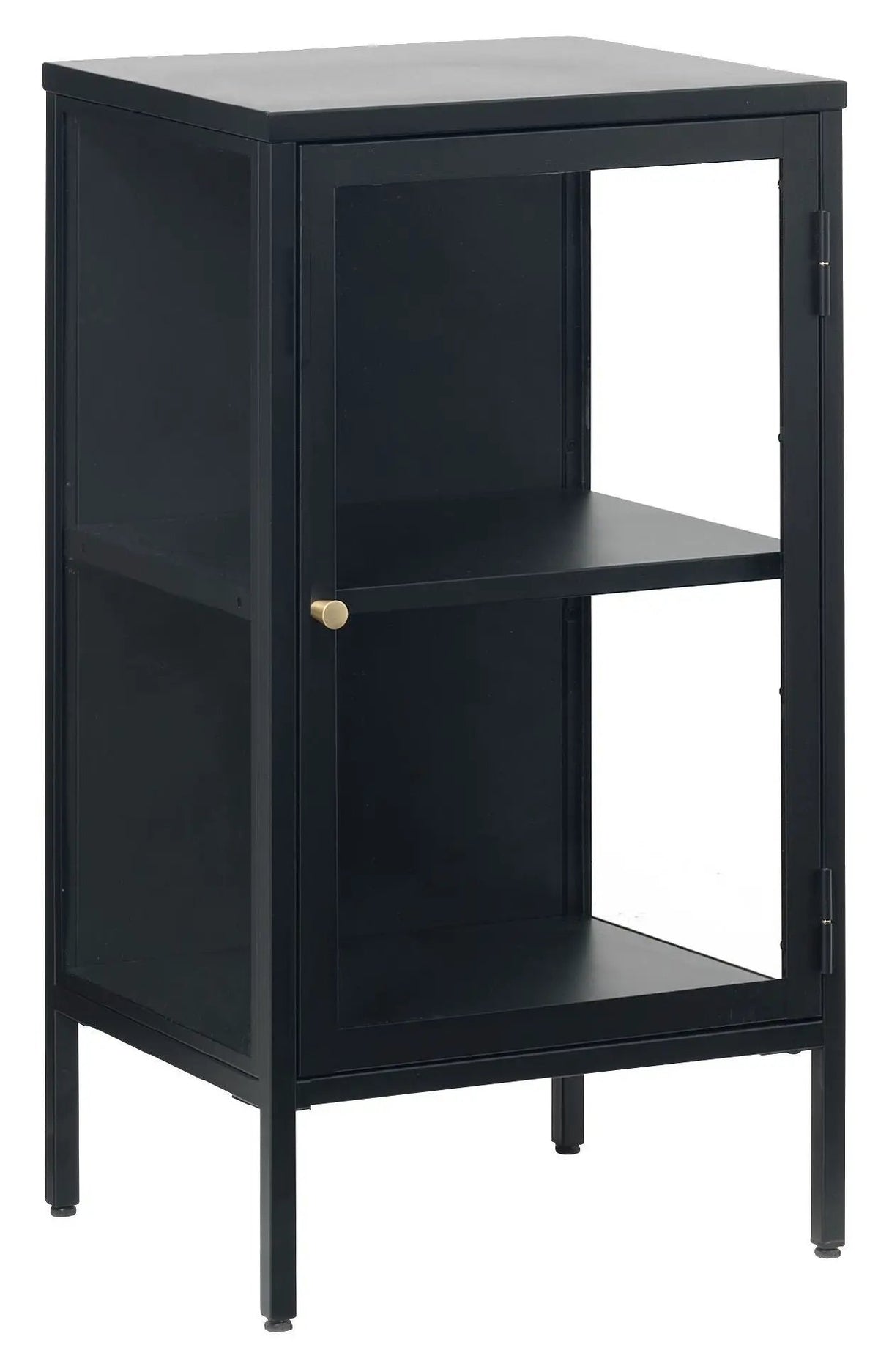 Carmel Glasskab m 1 låge - Sort