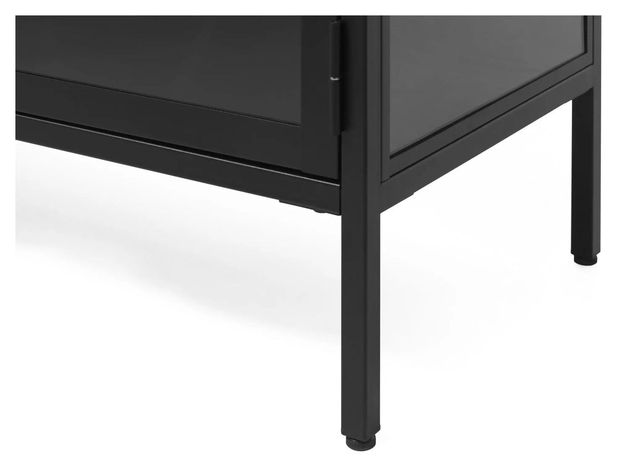 Carmel Glasskab m 1 låge - Sort