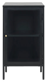 Carmel Glasskab m 1 låge - Sort