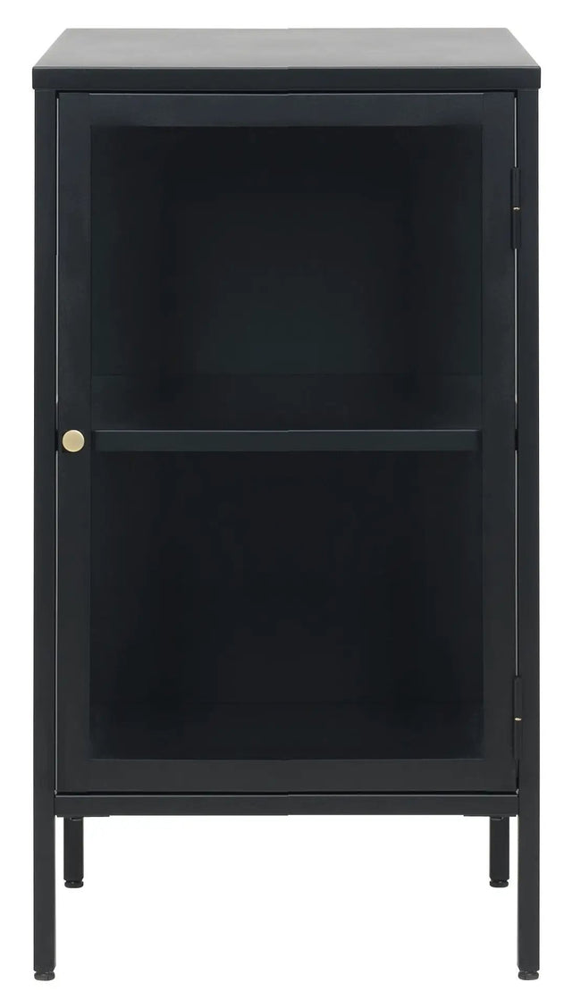 Carmel Glasskab m 1 låge - Sort