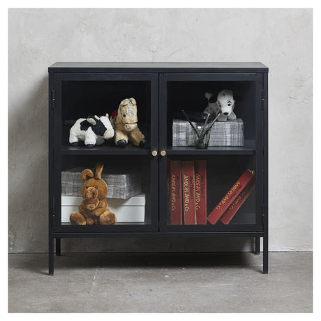 Carmel Skænk m. 2 glaslåger - Sort