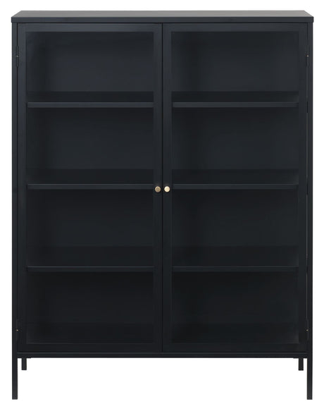 Carmel Vitrineskab 110x140 - Sort