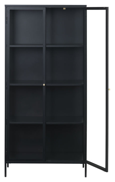 Carmel Vitrineskab 90x190 - Sort