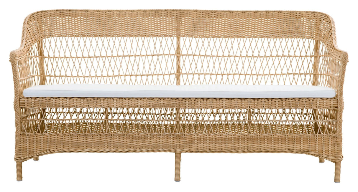 Charlot Exterior 3 - pers Kurvesofa, Alu/Natur - UNOLIVING.COM
