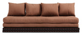 Chico Futon Sofa m. Tatami måtter, Ler brun - UNOLIVING.COM