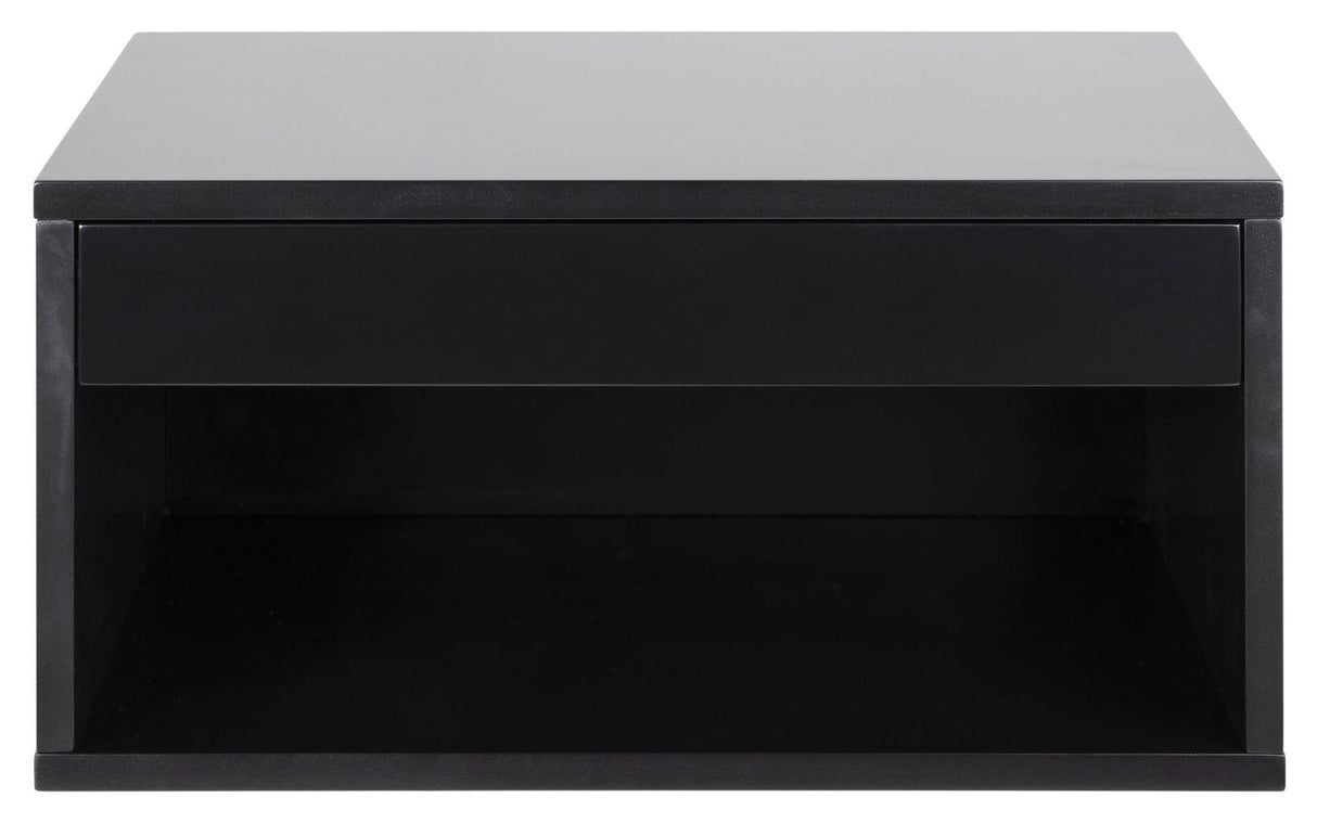 Cholet Sengebord m. vægmontering, Sort MDF, 50x35 - UNOLIVING.COM