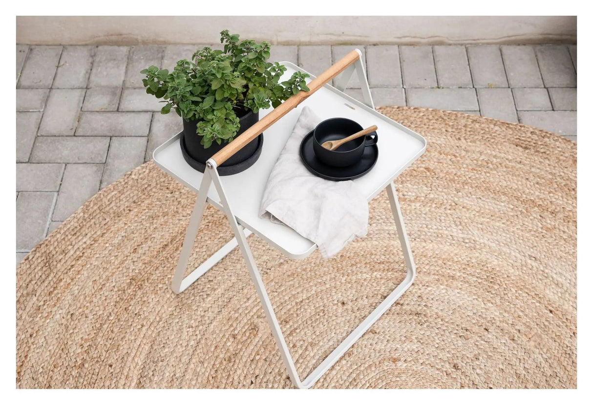 Clarin Sidebord, Beige stål, 40x45x50