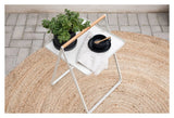 Clarin Sidebord, Beige stål, 40x45x50