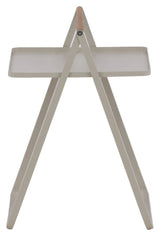 Clarin Sidebord, Beige stål, 40x45x50