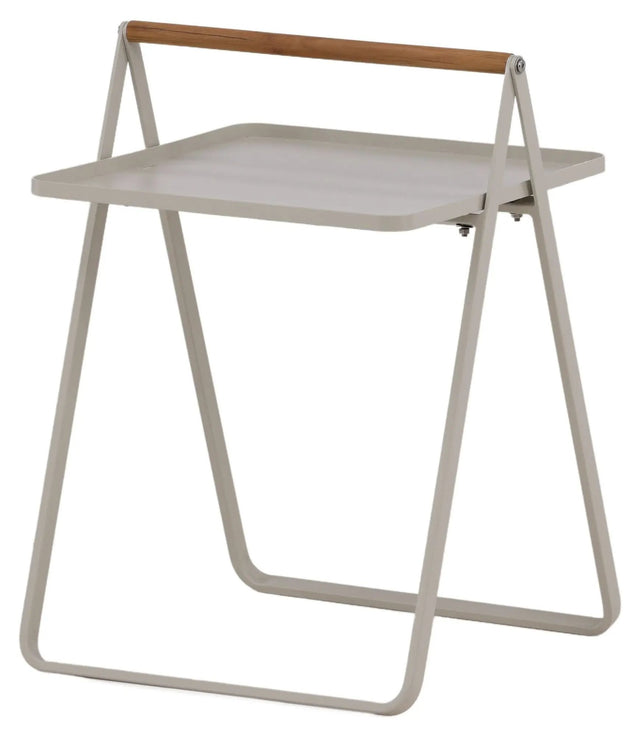 Clarin Sidebord, Beige stål, 40x45x50