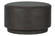 Coffee Puf - Antracitgrå Kunstlæder, Ø60 - UNOLIVING.COM