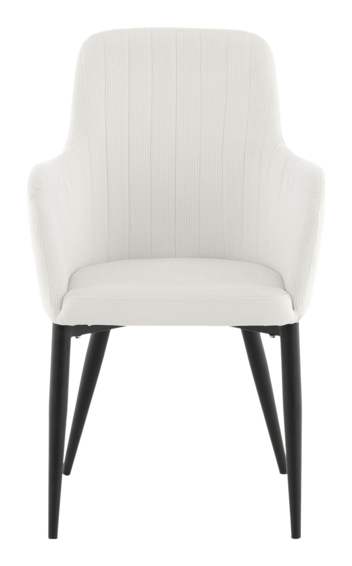 Comfort Spisebordsstol, Fløjl, Hvid - UNOLIVING.COM