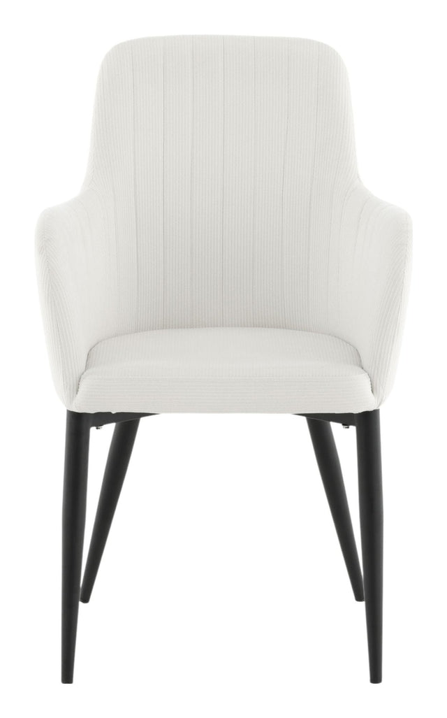 Comfort Spisebordsstol, Fløjl, Hvid - UNOLIVING.COM