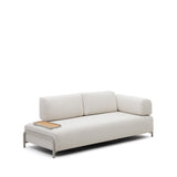 Compo 3-Personers Sofa med Bakke 232Cm, Beige/Grå