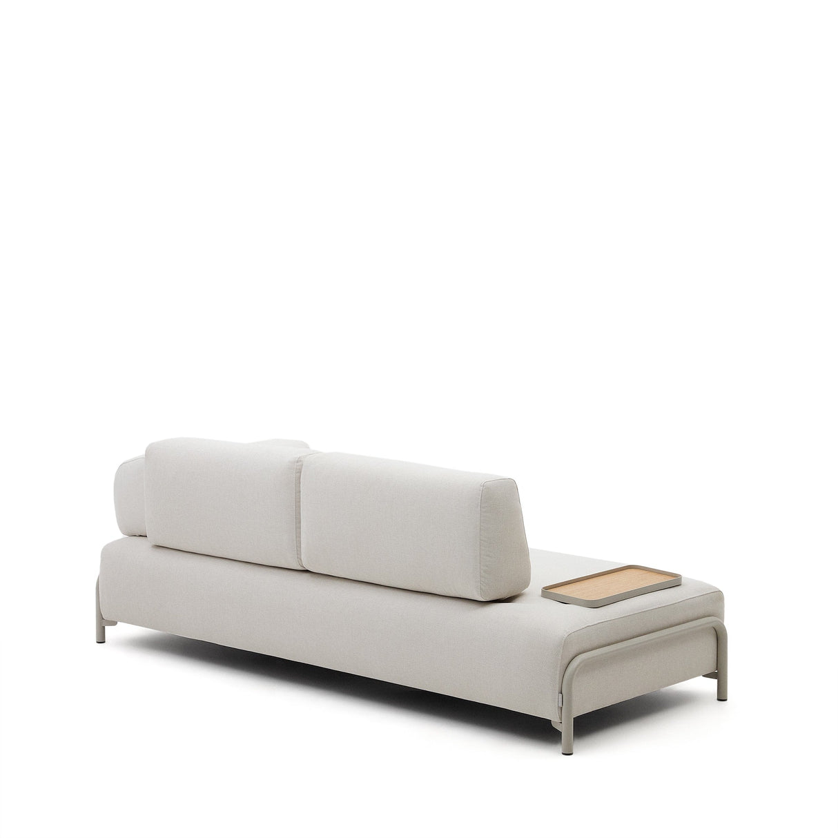 Compo 3-Personers Sofa med Bakke 232Cm, Beige/Grå