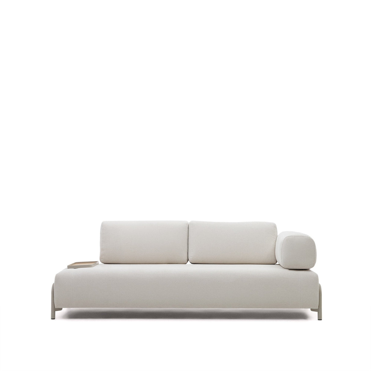 Compo 3-Personers Sofa med Bakke 232Cm, Beige/Grå