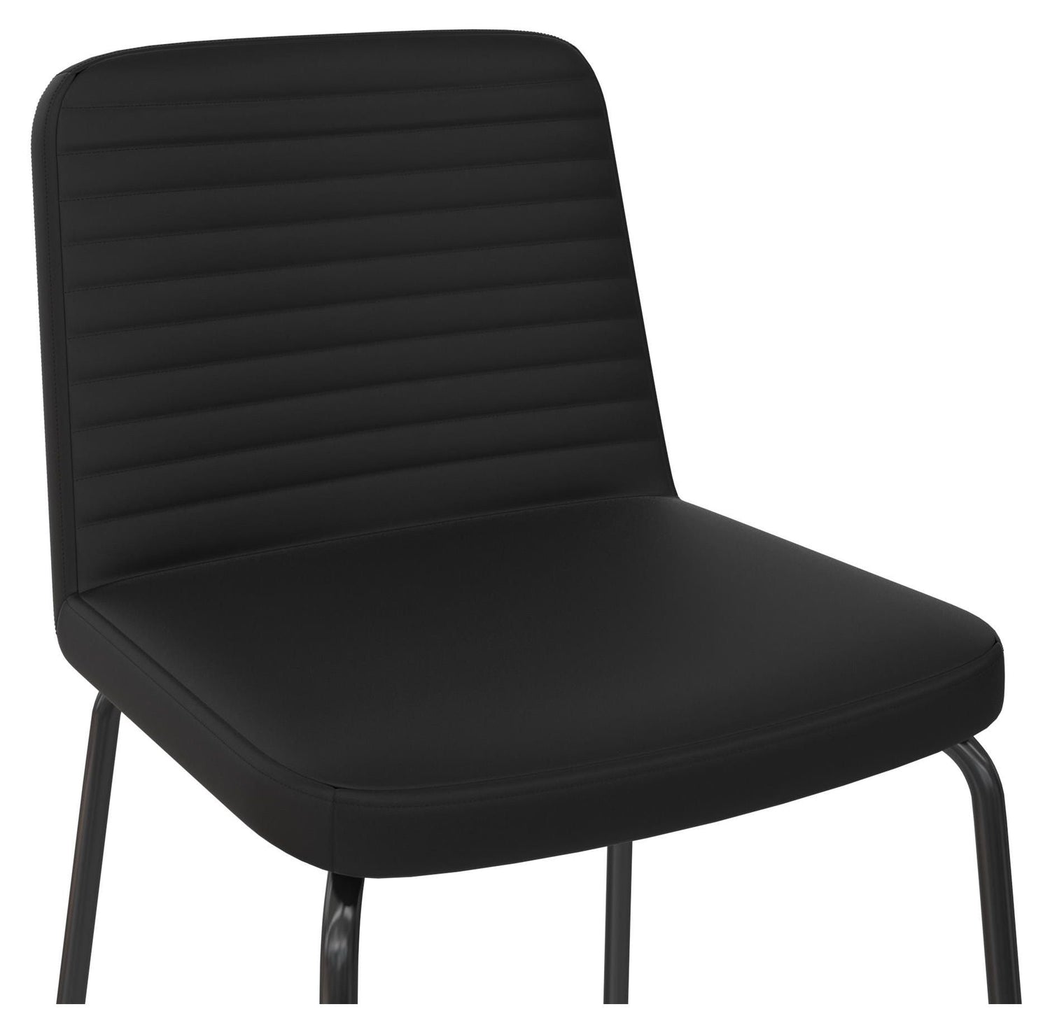 Corey Spisebordsstol, Sort imiteret læder - UNOLIVING.COM