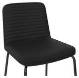 Corey Spisebordsstol, Sort imiteret læder - UNOLIVING.COM