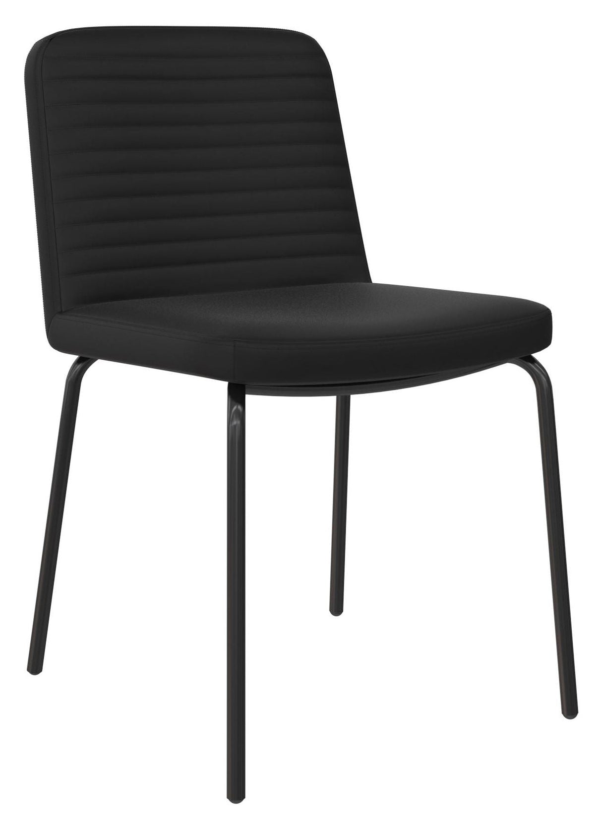 Corey Spisebordsstol, Sort imiteret læder - UNOLIVING.COM