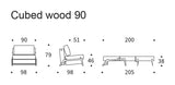 Cubed 90 Wood Loungestol, Argus/Rust - UNOLIVING.COM