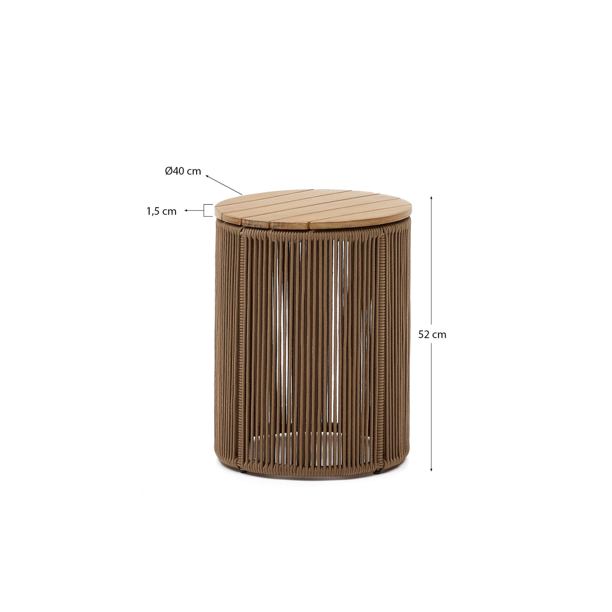 Dandara Sofabord Ø40 cm, Beige