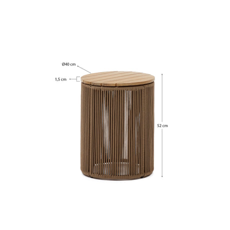 Dandara Sofabord Ø40 cm, Beige