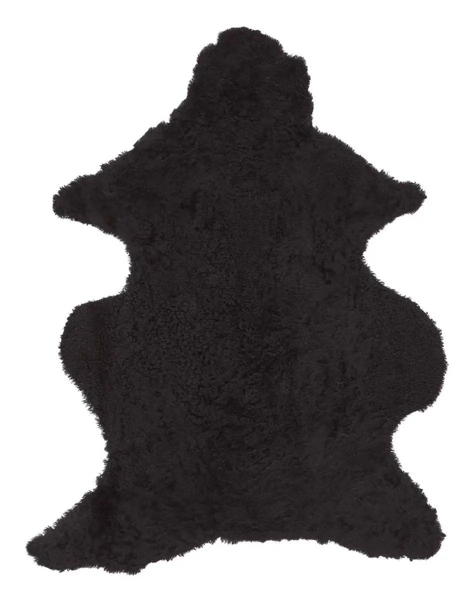 Double Face Collection Amerikansk lammeskind - Sort, 100x60